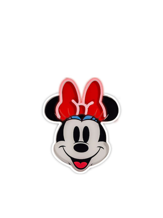 Παιδικό Φωτιστικό Τοίχου Led LED Neon Disney Minnie Printed Face 21.7X26cm