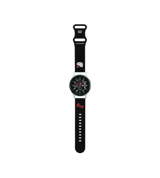 Hello Kitty Λουράκι Σιλικόνης με Pin Μαύρο (Hello Kitty Universal Strap is compatible with no models)