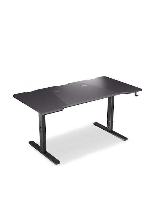 Γραφείο Atlas Ξύλινο Black με USB θύρες 150x78εκ. EY8E003