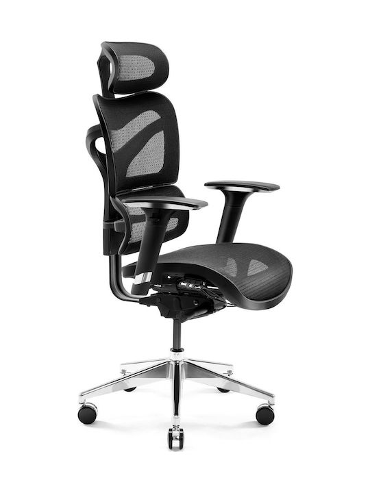 Καρέκλα Γραφείου με Ρυθμιζόμενα Μπράτσα V-commander Black Diablo