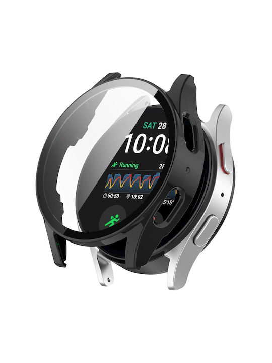 Tech-Protect DEFENSE360 Πλαστική Θήκη με Τζαμάκι σε Μαύρο χρώμα για Samsung Galaxy Watch 7 (44mm)