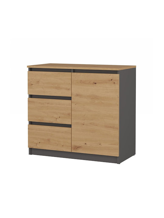 Malwa 1d3s/ba Anthracite Artisan Chest Drawers