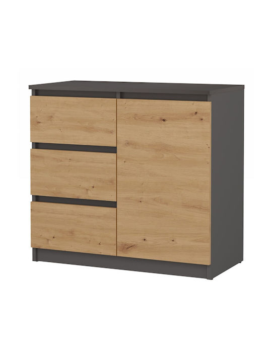Malwa 1d3s Chest Drawers Anthracite Artisan
