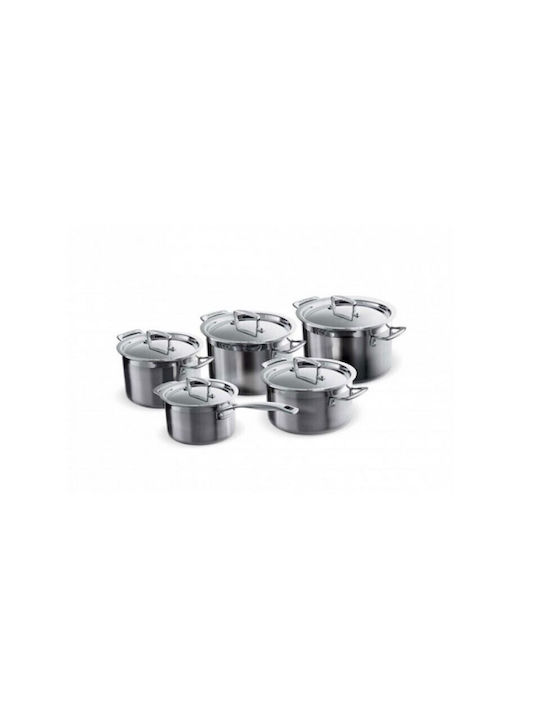 Le Creuset 3-ply 3ply Five-piece Fivepiece Saucepan Set Stainless Steel 96209400001000