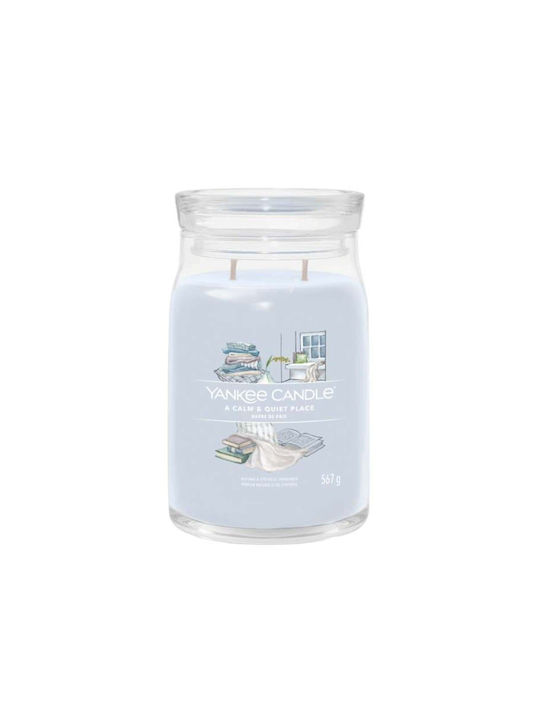 Yankee Candle Αρωματικό Κερί σε Βάζο με Άρωμα A Calm & Quiet Place Μπλε 567gr 1701373