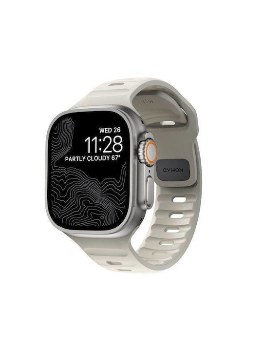 Nomad Sport Strap Se V2 Lsr Λουράκι Σιλικόνης Γκρι (Apple Watch 42/44/45mm/Ultra 49mm)