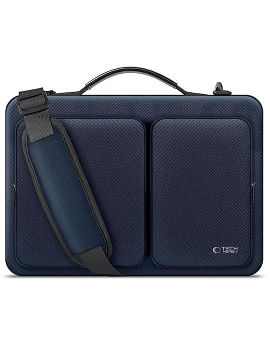 Tech-Protect Defender Τσάντα Ώμου / Χειρός για Laptop 16" σε Μπλε χρώμα
