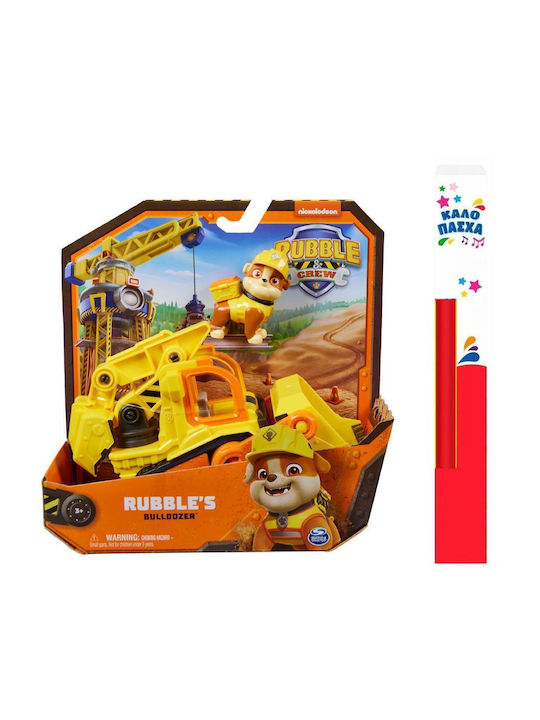 Παιχνιδολαμπάδα Paw Patrol Paw Patrol Rubble & Crew - Rubble's Bulldozer Spin Master