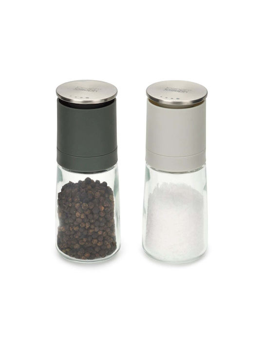 Joseph Joseph Σετ Χειροκίνητοι Μύλοι Μπαχαρικών Inox σε Γκρι Χρώμα 5.4cm 2τμχ