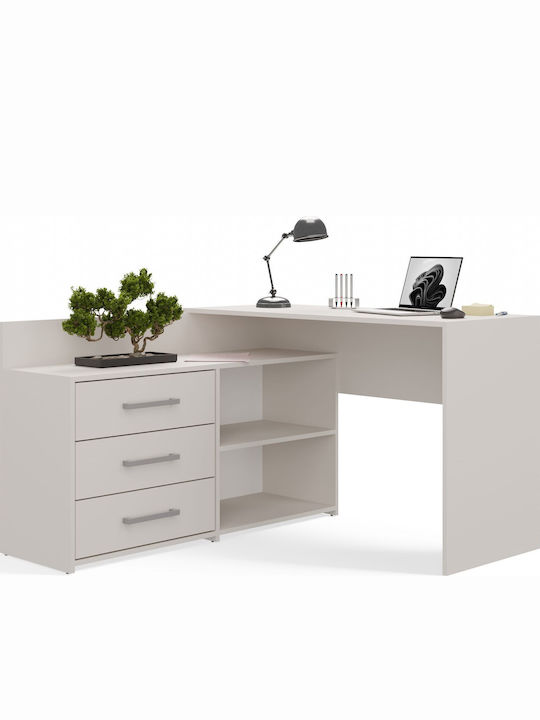 Γωνιακό Γραφείο Dany Ξύλινο Cashmere Beige 120x120x76εκ.