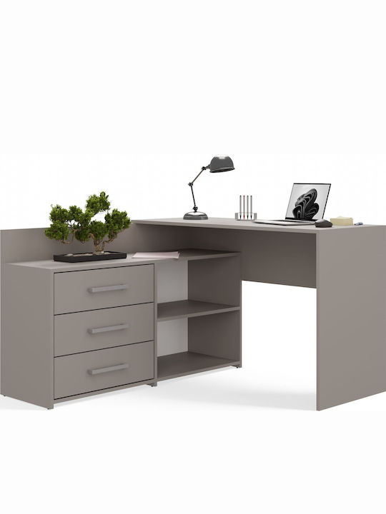 Γωνιακό Γραφείο Dany Ξύλινο Clay Grey