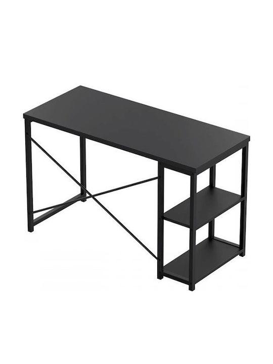 Γραφείο Leader Ξύλινο Black 120x52x75εκ.