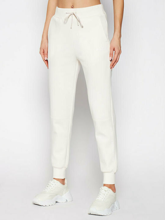 Guess Παντελόνι Φόρμας με Λάστιχο Ecru O0BA26KA3P1-G64Z