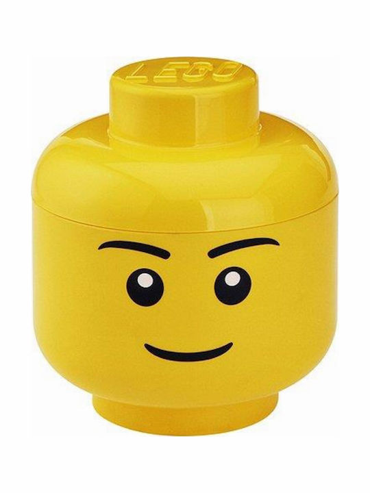 LEGO Παιδικό Κουτί Αποθήκευσης από Πλαστικό Head Κίτρινο 24x24x27cm 5005528 40321724