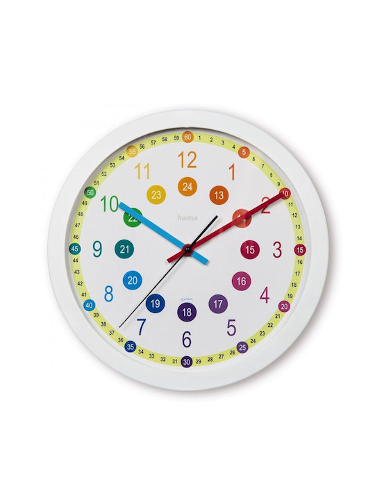 HAMA Ρολόι Τοίχου Λευκό Ø30cm