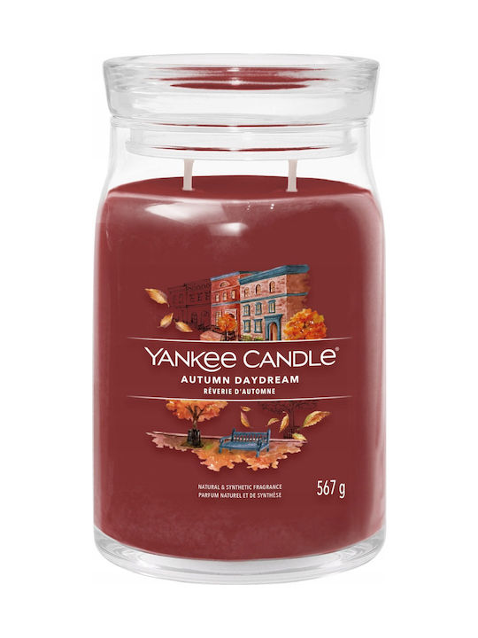 Yankee Candle Αρωματικό Κερί Autumn σε Βάζο με Άρωμα Autumn Daydream Μπορντό 567gr
