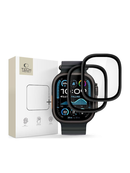 Tempered Glass Tech-protect Glass Ring 2-pack Apple Watch Ultra 1 2 49 Mm Black