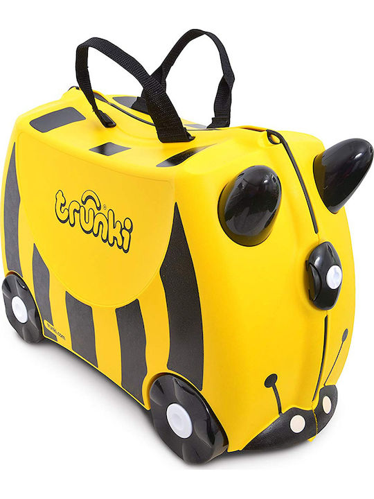 Trunki Bernard The Bee Παιδική Βαλίτσα Ταξιδίου Καμπίνας Σκληρή Κίτρινη με 4 Ρόδες Ύψους 31εκ. 0044-GB01