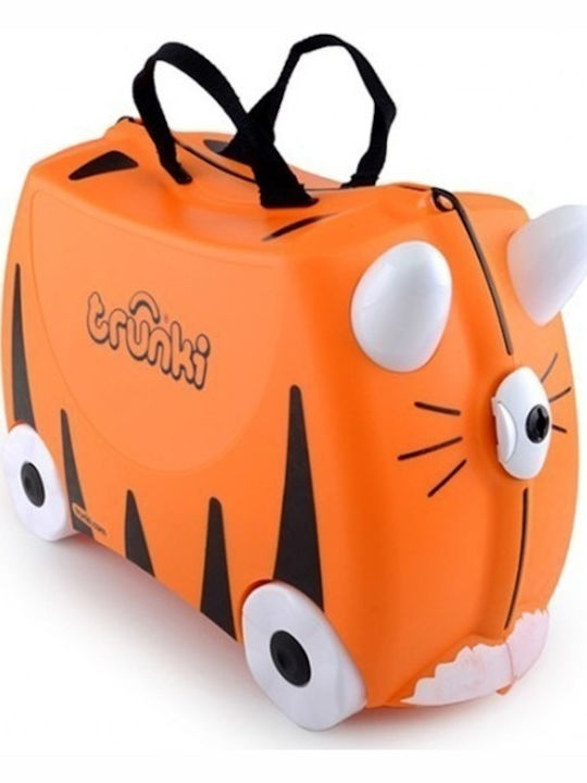 Trunki Tipu Tiger Παιδική Βαλίτσα Ταξιδίου Καμπίνας Σκληρή Πορτοκαλί με 4 Ρόδες Ύψους 31εκ. 0085-GB01