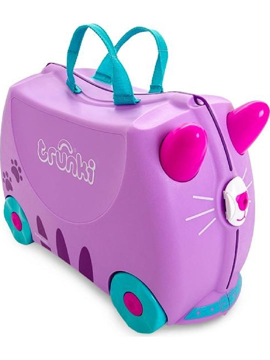 Trunki Cassie the Cat Παιδική Βαλίτσα Ταξιδίου Καμπίνας Σκληρή Μωβ με 4 Ρόδες Ύψους 31εκ. 0322-GB01