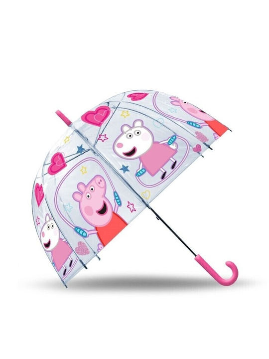 Peppa Pig Παιδική Ομπρέλα Μπαστούνι Πολύχρωμη με Διάμετρο 46εκ.