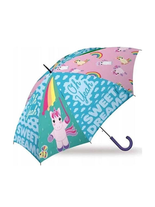 Kids Euroswan Παιδική Ομπρέλα Μπαστούνι Πολύχρωμη με Διάμετρο 46εκ. KL11165