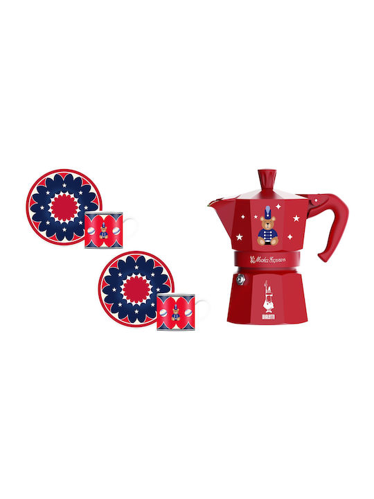 Bialetti Χριστουγεννιάτικη Τσαγιέρα Κόκκινη