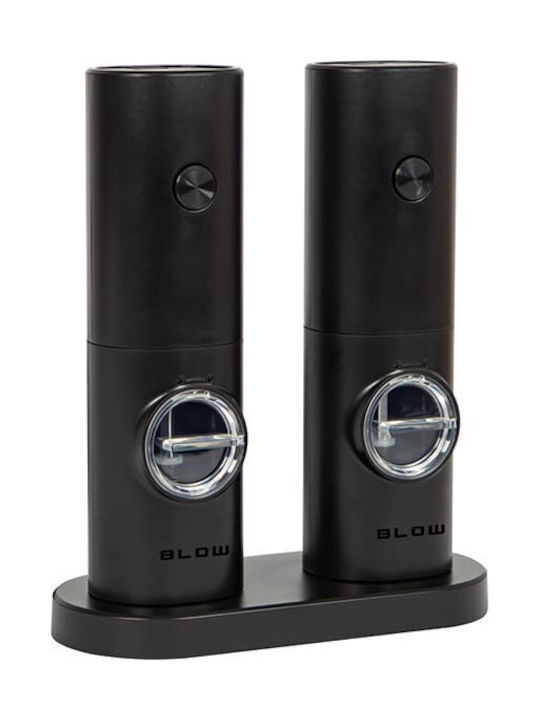 KING Hoff Ηλεκτρικός Μύλος Αλατιού Κεραμικός σε Μαύρο Χρώμα