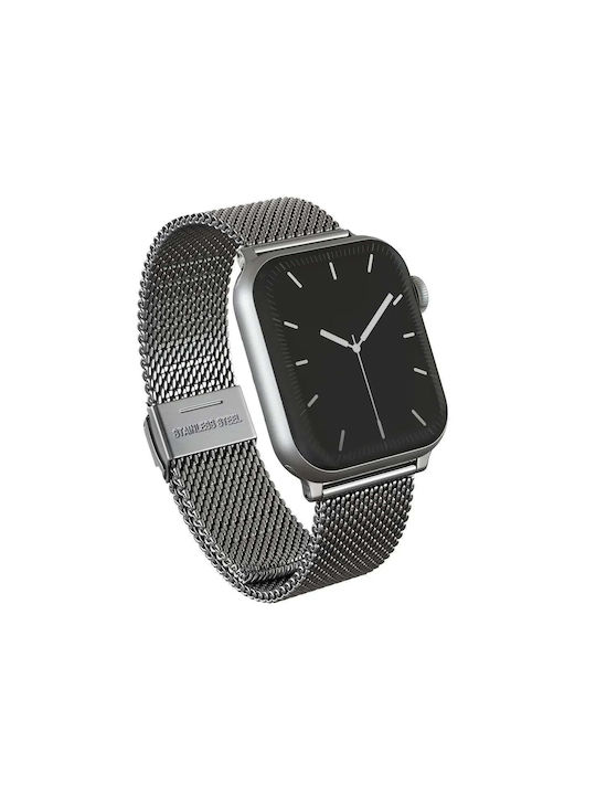 Burga Λουράκι Ανοξείδωτο Ατσάλι Ασημί (Apple Watch 4/5/6/7/8/9/10/11, SE, Ultra)