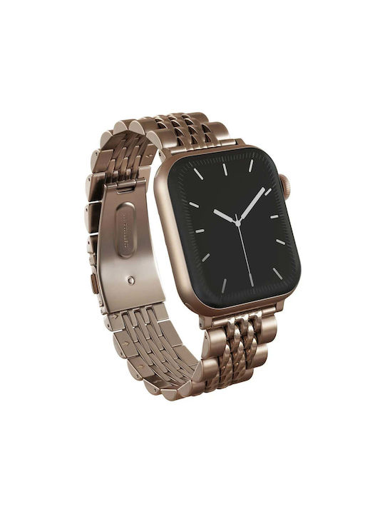 Burga Λουράκι Ανοξείδωτο Ατσάλι Ροζ Χρυσό (Apple Watch 4/5/6/7/8/9/10/11, SE, Ultra)