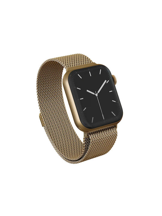 Burga Λουράκι Ανοξείδωτο Ατσάλι Χρυσό (Apple Watch 4/5/6/7/8/9/10/11 - SE (1/2/3)) Metal_WTCH_Gold_38-40mm