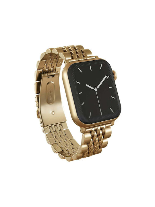 Burga Λουράκι Ανοξείδωτο Ατσάλι Χρυσό (Apple Watch 4/5/6/7/8/9/10/11, SE (1/2/3))