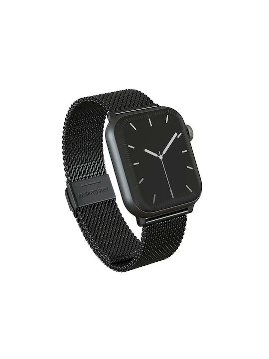 Burga Λουράκι Ανοξείδωτο Ατσάλι Μαύρο (Apple Watch 4/5/6/7/8/9/10/11, SE, Ultra)