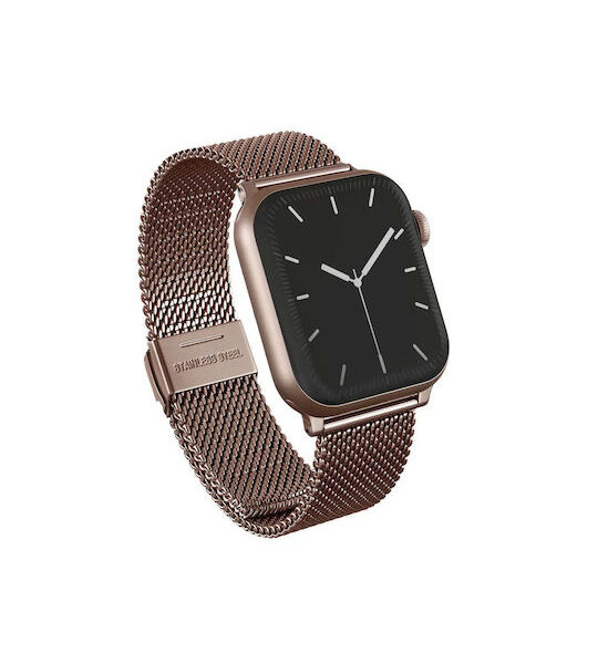 Burga Λουράκι Ανοξείδωτο Ατσάλι Ροζ Χρυσό (Apple Watch 4/5/6/7/8/9/10/11 - SE (1/2/3))