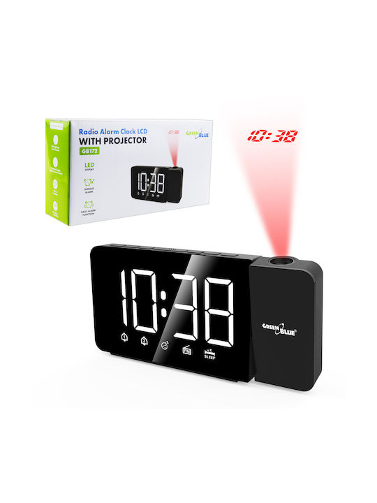 Green Blue Επιτραπέζιο Ψηφιακό Ρολόι με Ξυπνητήρι & Ραδιόφωνο GB172