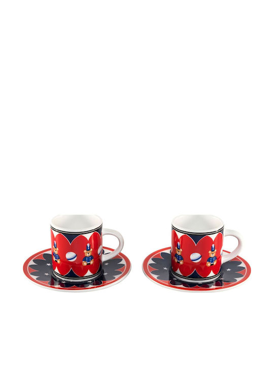 Bialetti Σετ Φλιτζάνια Καφέ από Πορσελάνη Λευκά 2τμχ