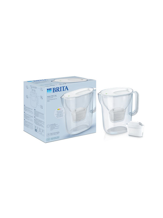 Brita Style Essential Xl White + Mx Pro Pure Κανάτα Σερβιρίσματος Πλαστική με Φίλτρο 3600ml