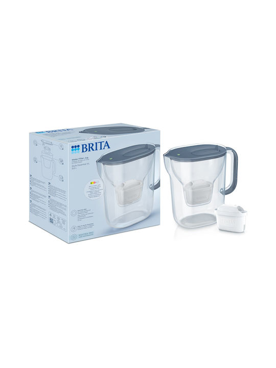 Brita Style Essential Xl Blue + Mx Pro Pure Κανάτα Σερβιρίσματος Πλαστική με Φίλτρο 2300ml