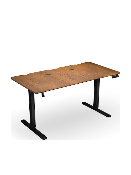 Ηλεκτρικό Γραφείο Gaming Atlas Ξύλινο Dark Wood EY8E006