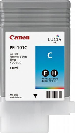 Canon PFI-101C Γνήσιο Μελάνι Εκτυπωτή InkJet Κυανό (0884B001)