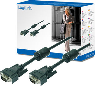 LogiLink VGA Cable D-Sub 15-pin male - D-Sub 15-pin male 10m (CV0016)