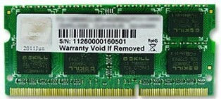 G.Skill DDR3 με Module 1x8GB και Ταχύτητα 1333 για Laptop F3-10666CL9S-8GBSQ