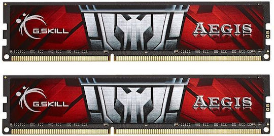 G.Skill Aegis DDR3 8GB RAM με 2x4GB Modules και Ταχύτητα 1600 για Desktop F3-1600C11D-8GIS