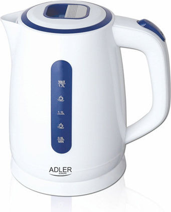 Adler Βραστήρας Ταξιδίου 1.7lt 2200W Λευκός AD 1234