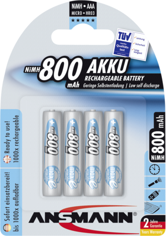 Ansmann Επαναφορτιζόμενες Μπαταρίες AAA Ni-MH 800mAh 1.2V 4τμχ