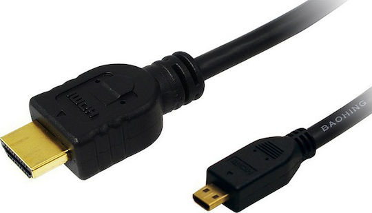 LogiLink CH0032 HDMI 1.4 Cable HDMI male - micro HDMI male 2m Μαύρο CH0032