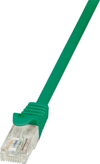 LogiLink U/UTP Cat.6 Καλώδιο Δικτύου Ethernet 0.5m Πράσινο 1τμχ CP2025U