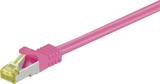 Goobay S/FTP Cat.7 Καλώδιο Δικτύου Ethernet 0.25m Ροζ 1τμχ 91569
