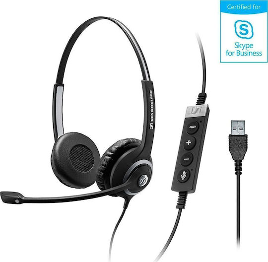 Sennheiser SC-260-USB-MS-II On Ear Multimedia Ακουστικά με μικροφωνο και σύνδεση USB-A