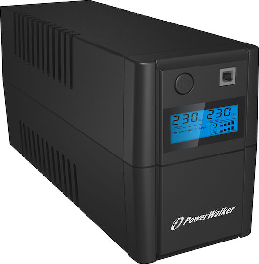 Powerwalker VI 650 SHL Schuko FR UPS Line-Interactive 650VA 360W με 2 Schuko Πρίζες